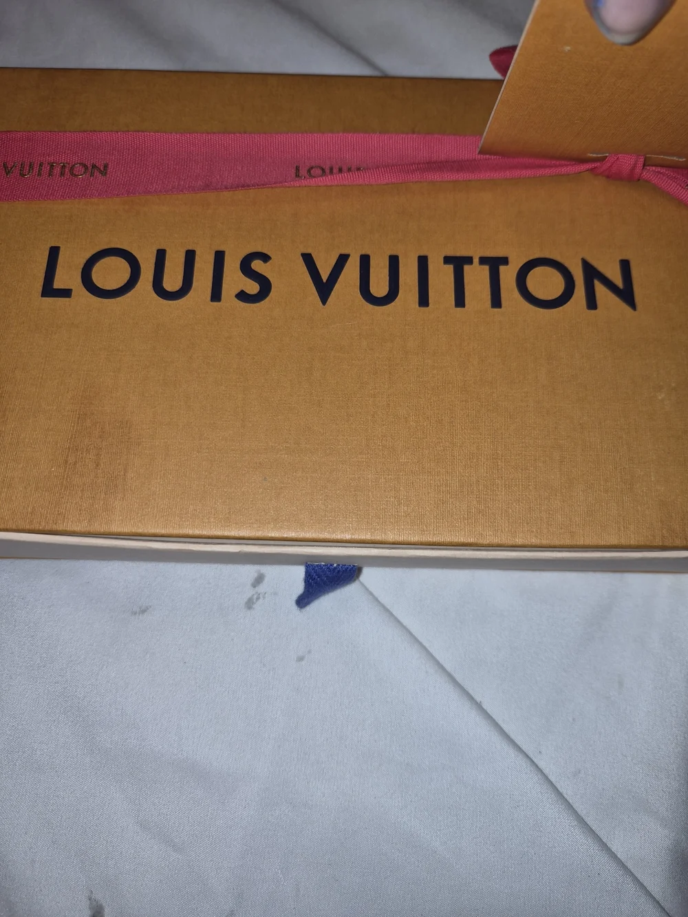 Louis Vuitton Drawer Box Ribbon & Gold Embossed Card 8.25x5.75x1.75